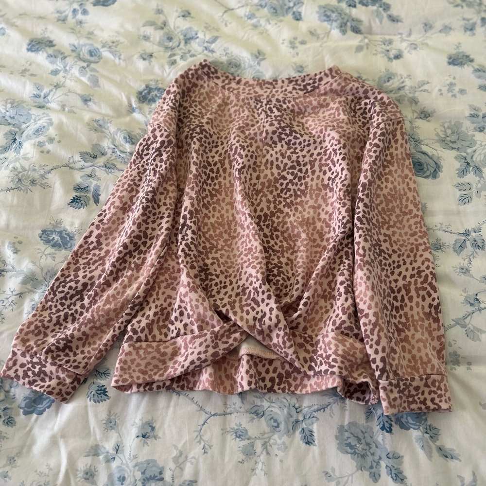 Charlotte by Cato Pink Leopard Print Blouse